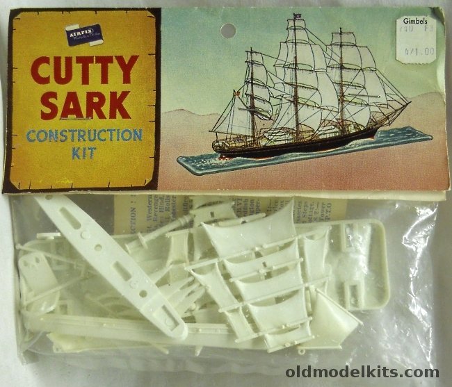Airfix Cutty Sark Clipper With Sails Bagged - Type One Logo plastic model kit